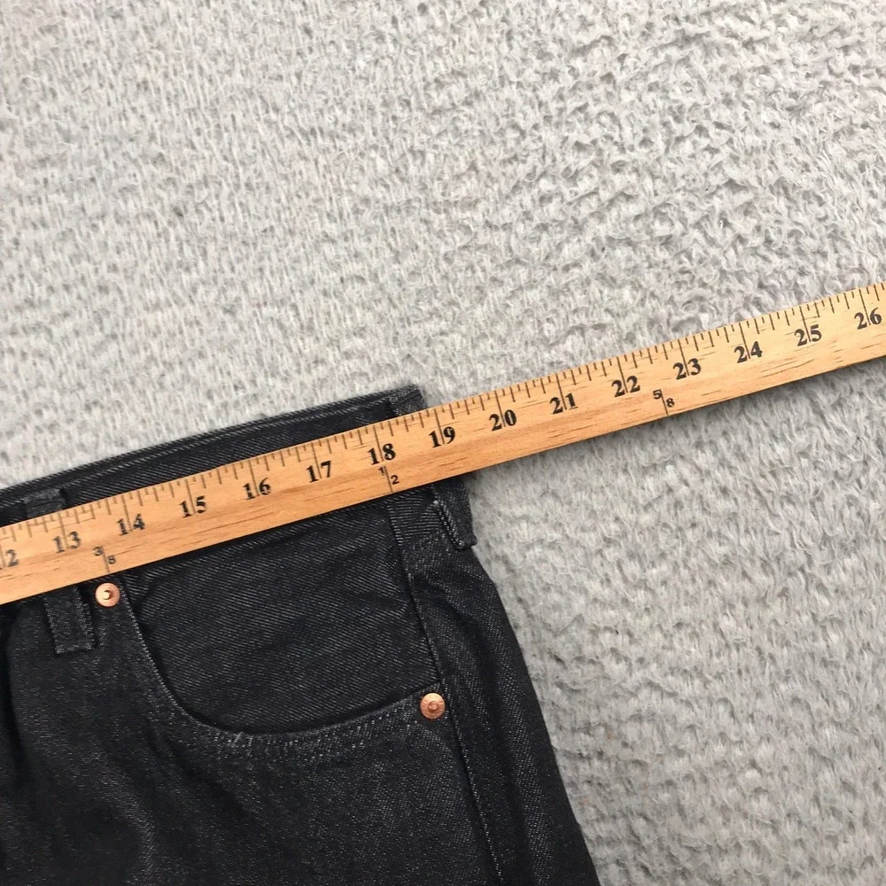 Levis 501 Original Selvedge Jeans Mens 36 (38x30) Black Premium Big E Denim